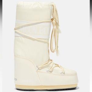 icon cream nylon moon boots